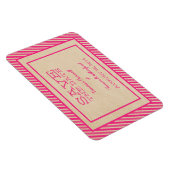 Magnet Flexible Pink Trendy Stripes Enregistrer l'aimant Date (Côté Droit)