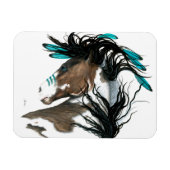 Magnet Flexible Pinto Horse Feathers par Bihrle (Horizontal)