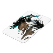 Magnet Flexible Pinto Horse Feathers par Bihrle (Côté Gauche)