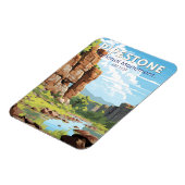 Magnet Flexible Pipestone Monument National Minnesota Travel Art (Côté Gauche)