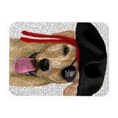 Magnet Flexible Pirate jaune du Labrador 2 (Horizontal)