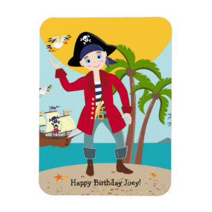 Magnet Flexible Pirate kid birthday