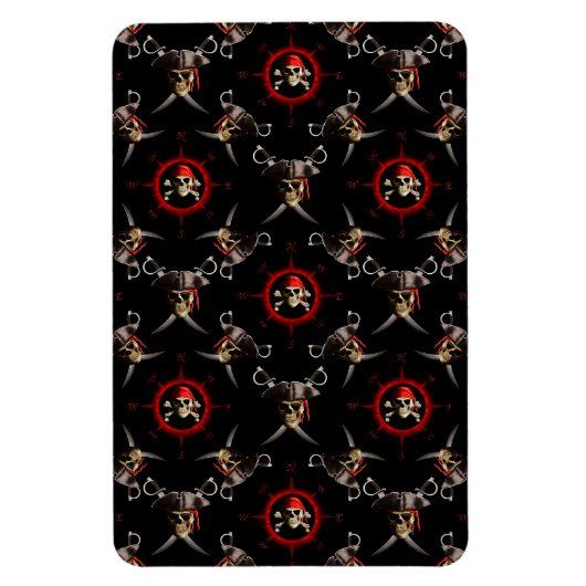 Magnet Flexible Pirate Skuls (Vertical)