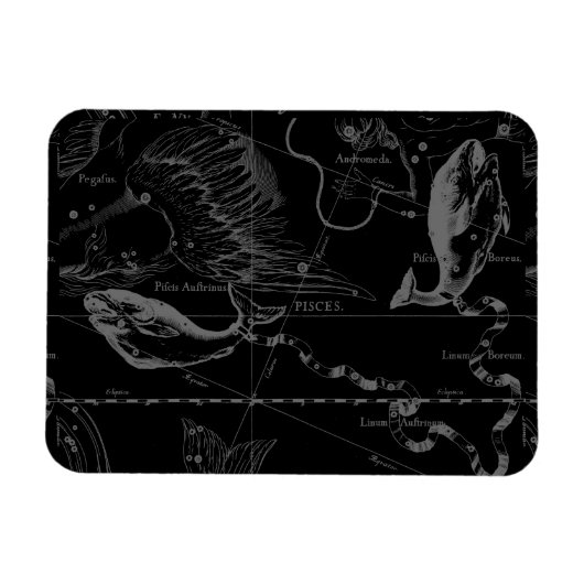 Magnet Flexible Pisces Constellation Map par Hevelius 1690 (Horizontal)