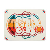 Magnet Flexible Piste cyclable de l'île Retro Mackinac (Horizontal)