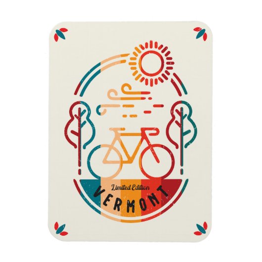Magnet Flexible Piste cyclable Retro Vermont (Vertical)