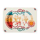 Magnet Flexible Piste cyclable Retro Wisconsin (Horizontal)