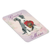 Magnet Flexible Pit Bull Heart Maman (Côté Droit)