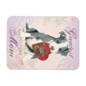 Magnet Flexible Pit Bull Heart Maman (Horizontal)
