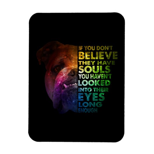 Magnet Flexible Pitbull regarda Dans Leurs Yeux Assez Longs Chiens (Vertical)