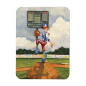 Magnet Flexible Pitcher de baseball sur Mound par Jay Throckmorton (Vertical)