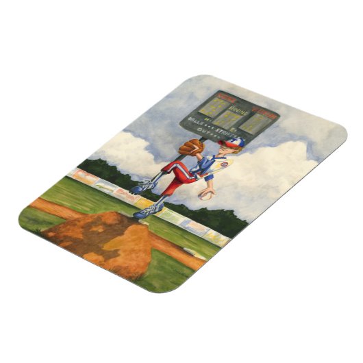 Magnet Flexible Pitcher de baseball sur Mound par Jay Throckmorton (Côté Gauche)