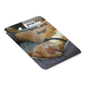 Magnet Flexible Pittbull Chien - Paix, Amour et Chiens (Côté Droit)