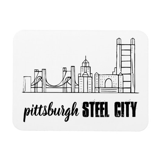 Magnet Flexible Pittsburgh Skyline (Horizontal)