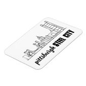 Magnet Flexible Pittsburgh Skyline (Côté Gauche)