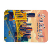 Magnet Flexible Pittsburgh Skyline États-Unis (Horizontal)
