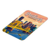 Magnet Flexible Pittsburgh Skyline États-Unis (Côté Gauche)