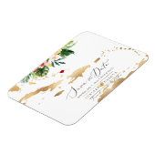 Magnet Flexible PixDezines Elegant Gold Caribbean Map Date de sauv (Côté Gauche)