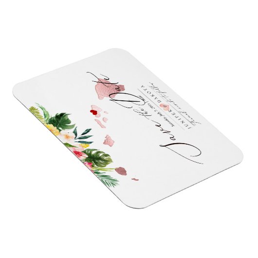 Magnet Flexible PixDezines Elegant Hawaiian Map Enregistrer la dat (Côté Droit)