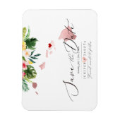 Magnet Flexible PixDezines Elegant Hawaiian Map Enregistrer la dat (Vertical)