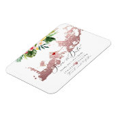 Magnet Flexible PixDezines Faux Rose Gold Key West Map, coeur DO-I (Côté Gauche)