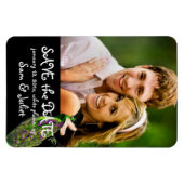Magnet Flexible PixDezines paon photo enregistrer date/do-it-yours (Horizontal)