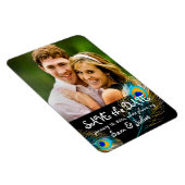 Magnet Flexible PixDezines paon photo enregistrer date/do-it-yours (Côté Droit)