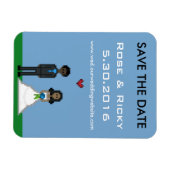 Magnet Flexible Pixel Gamer Enregistrer le Mariage de date (Horizontal)