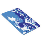 Magnet Flexible Pixel Tsunami bleu 8 bits Pixel Art (Côté Droit)