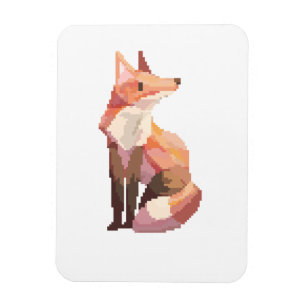 Magnet Flexible Pixelart, renard