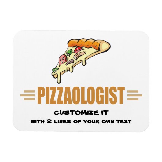 Magnet Flexible Pizza drôle (Horizontal)