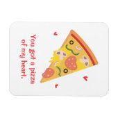 Magnet Flexible Pizza mignonne de mon coeur Pun Amour Humour (Horizontal)