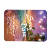 Magnet Flexible Plage au coucher du soleil tropical Code QR Enregi (Horizontal)