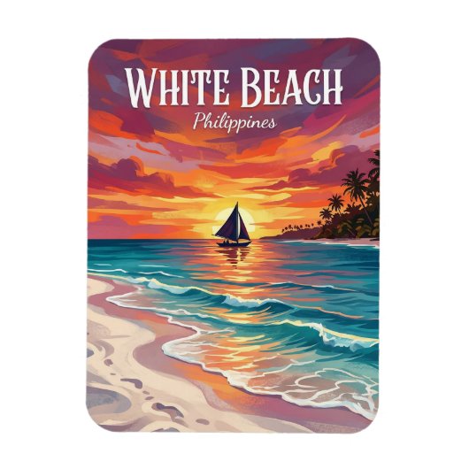 Magnet Flexible Plage Blanche Philippines (Vertical)