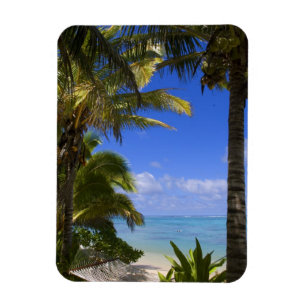 Magnet Flexible Plage bordée de palmiers Îles Cook 2