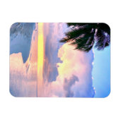 Magnet Flexible Plage Coucher de soleil océan sable palmier Maldiv (Horizontal)