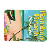 Magnet Flexible Plage de Bamboo Jamaïque (Horizontal)