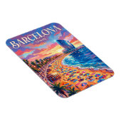 Magnet Flexible Plage de Barceloneta Espagne (Côté Droit)