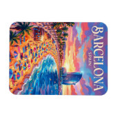 Magnet Flexible Plage de Barceloneta Espagne (Horizontal)