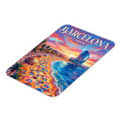 Magnet Flexible Plage de Barceloneta Espagne (Côté Gauche)