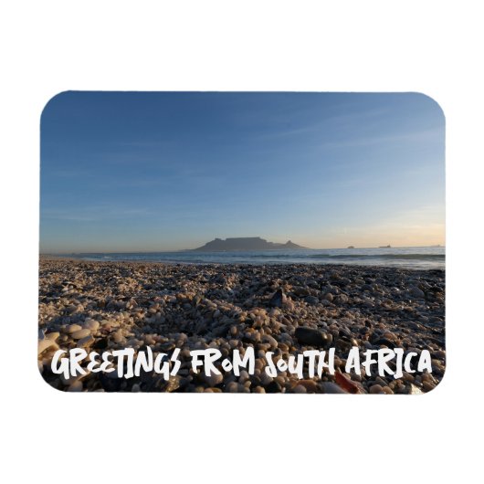 Magnet Flexible Plage de Blouberg Table Mountain Vue Océan (Horizontal)