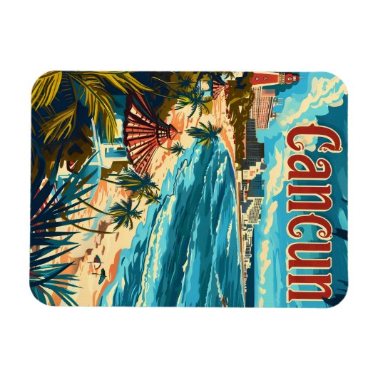 Magnet Flexible Plage de Cancun (Horizontal)