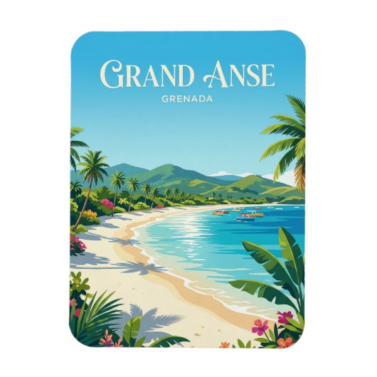 Magnet Flexible Plage de Grand Anse Grenade (Vertical)