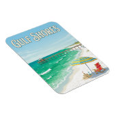 Magnet Flexible Plage de Gulf Shores (Côté Droit)