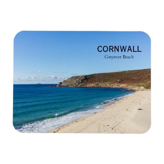 Magnet Flexible Plage de Gwynver Cornwall Angleterre (Horizontal)