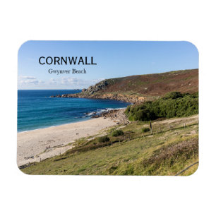 Magnet Flexible Plage de Gwynver en Cornouailles Angleterre