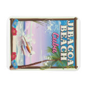 Magnet Flexible Plage de Jibacoa Cuba affiche de voyage (Horizontal)