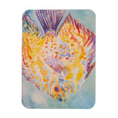 Magnet Flexible Plage de mer Poisson aquarelle (Vertical)