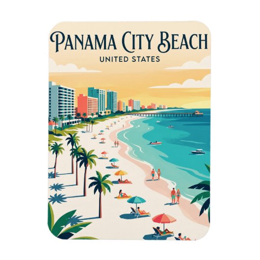 Magnet Flexible Plage de Panama City Floride (Vertical)