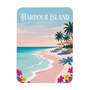Magnet Flexible Plage de Pink Sands Bahamas
